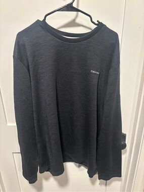 Calvin Klein Men's Long-Sleeve Crewneck Shirt - Black